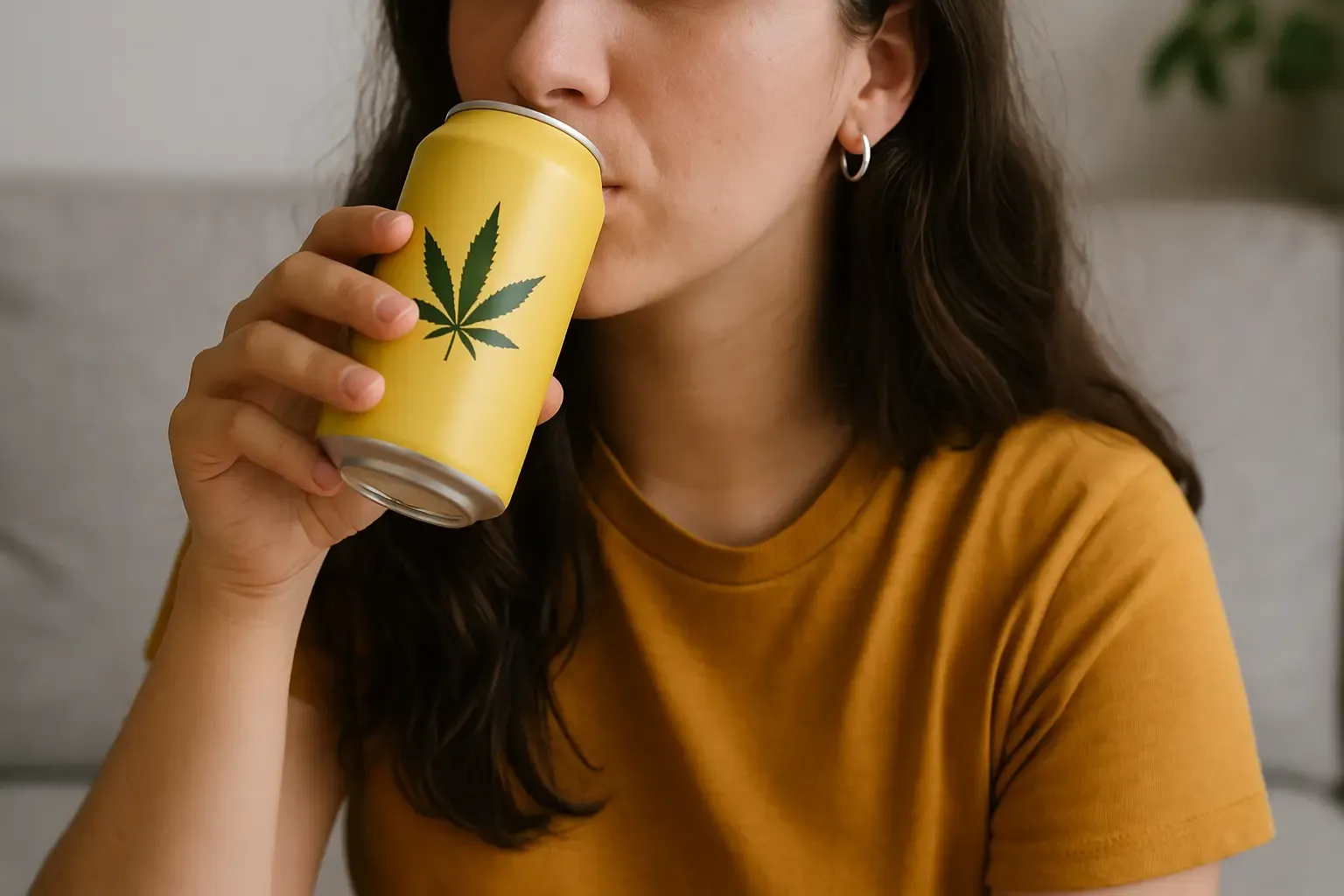THC Drinks | girl drink the beer